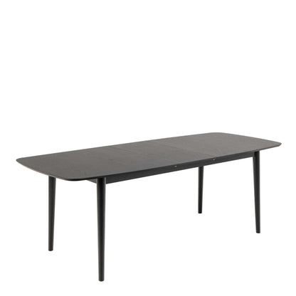 Novi Sad Black Wooden Rectangular Extending Dining Table
