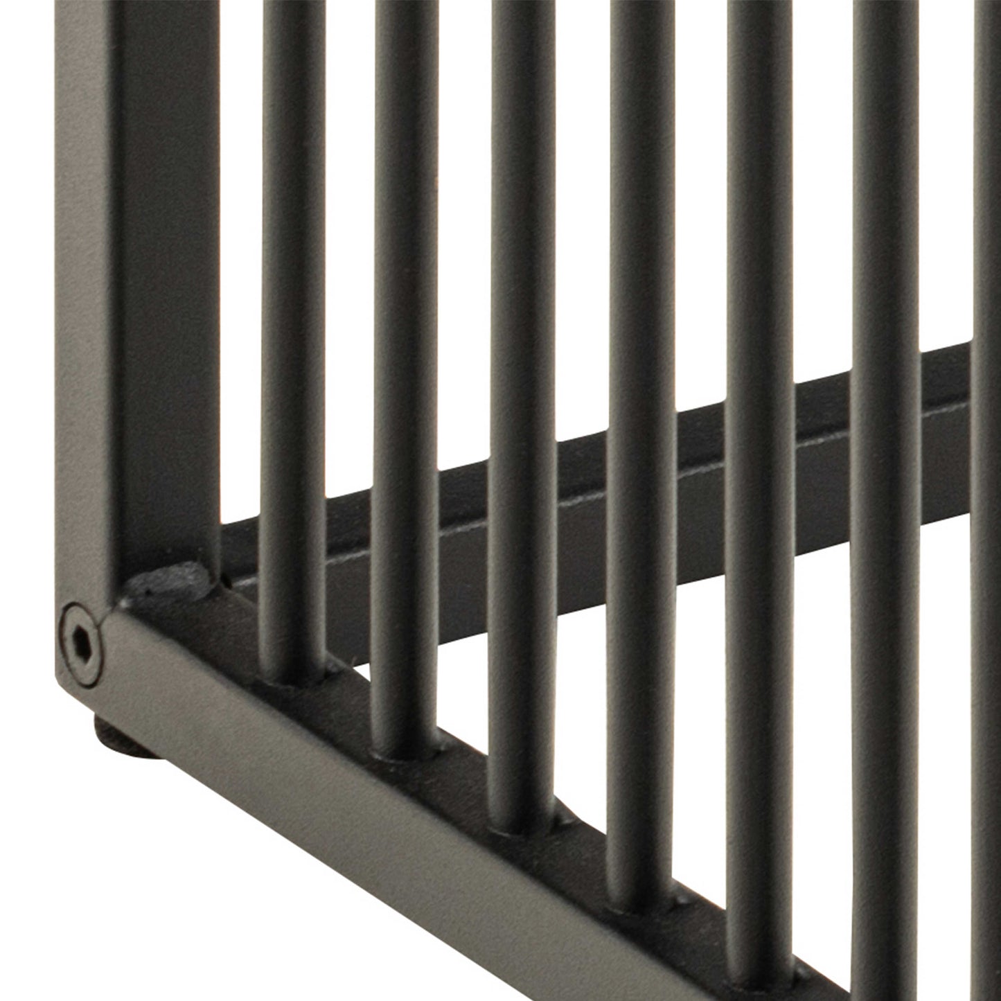 Porto Organic Black Metal Side Table with Clear Glass Top