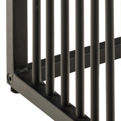 Porto Organic Black Metal Side Table Stone Effect Top