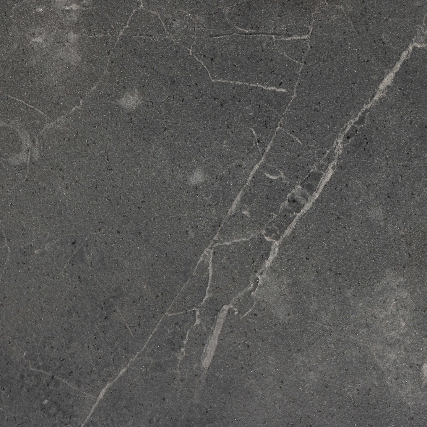 Porto Organic Black Metal Side Table Stone Effect Top