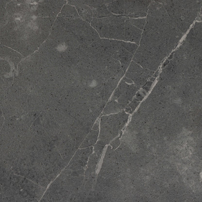 Porto Organic Black Metal Side Table Stone Effect Top