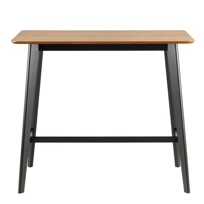 Saffron Black and Natural Oak Veneer Bar Table