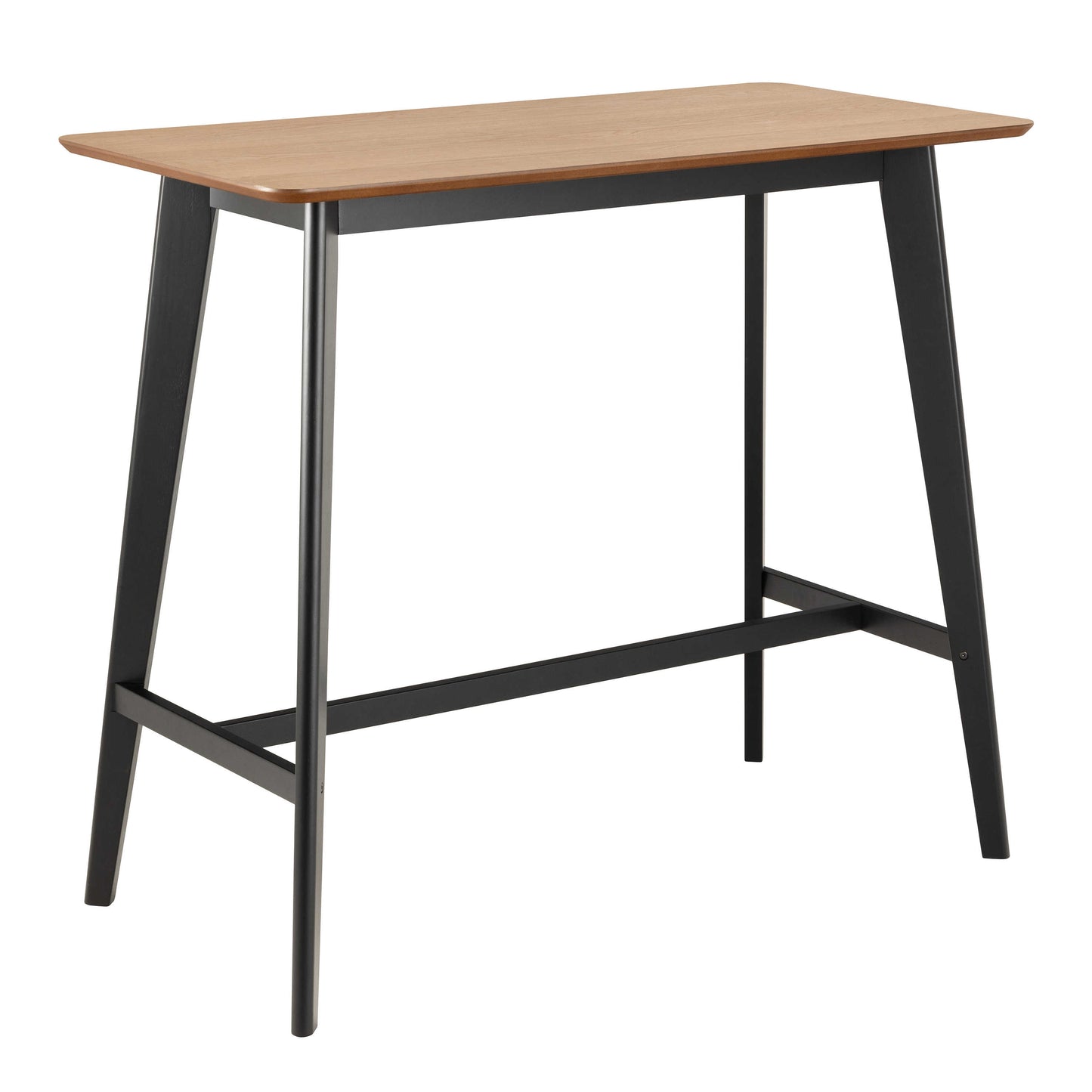 Saffron Black and Natural Oak Veneer Bar Table