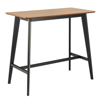Saffron Black and Natural Oak Veneer Bar Table