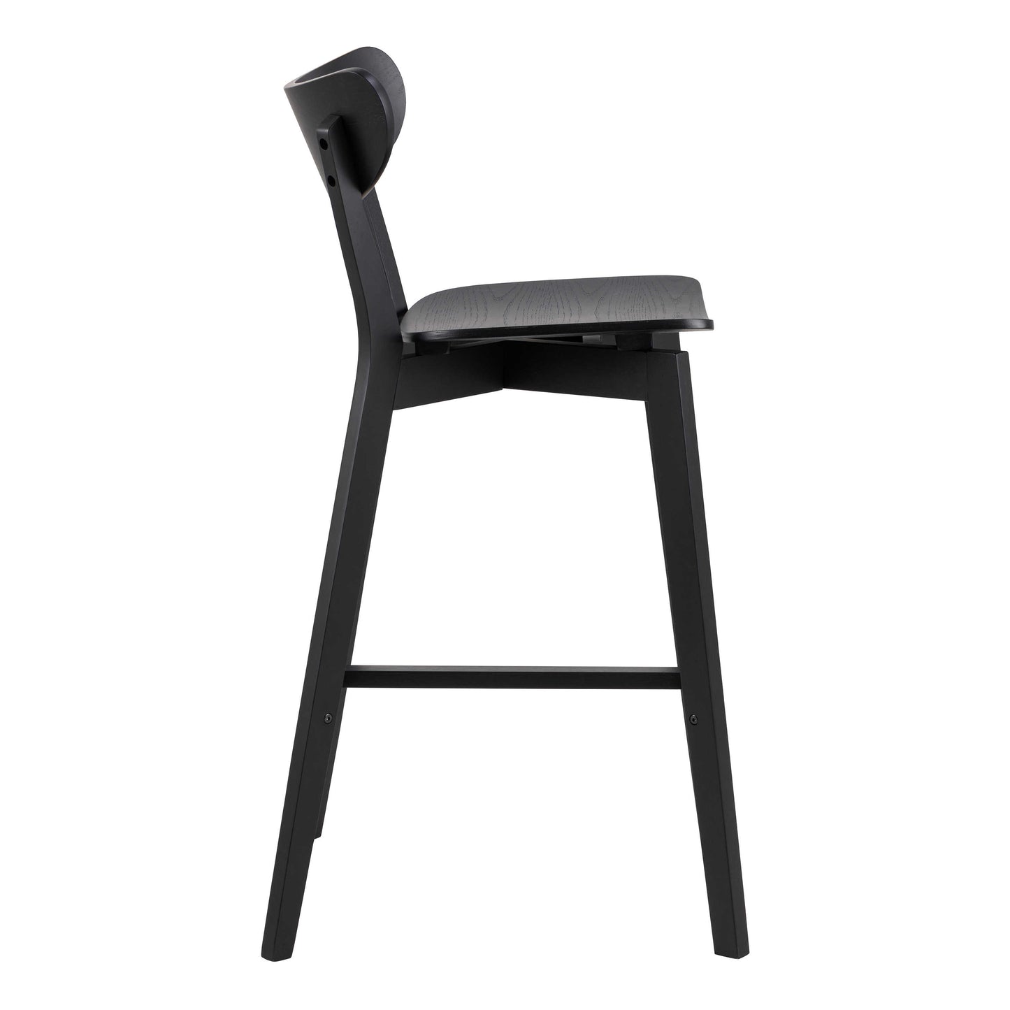 Set of 2 Saffron Black Wooden Bar Stools