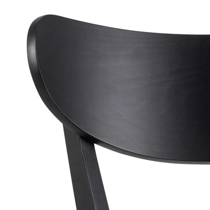 Set of 2 Saffron Black Wooden Bar Stools