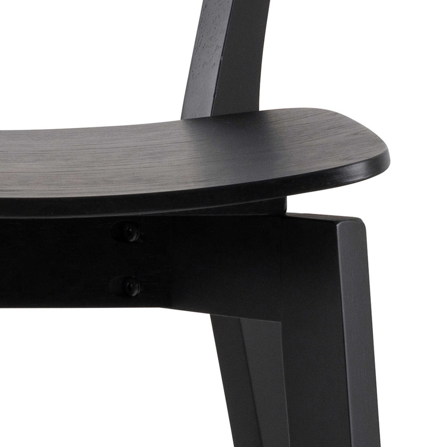 Set of 2 Saffron Black Wooden Bar Stools