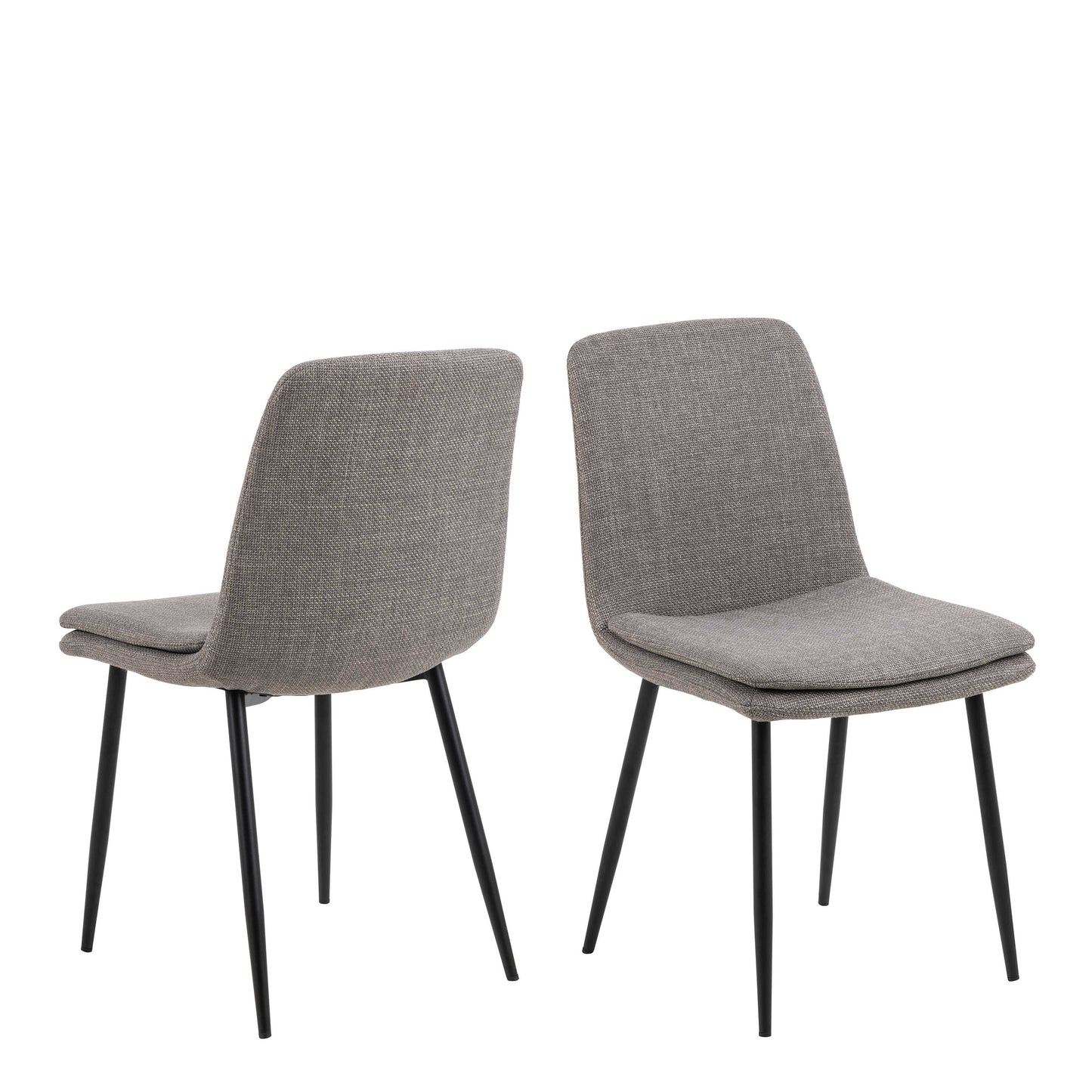 Set of 4 Mosslight Grey Upholstered Dining Chairs