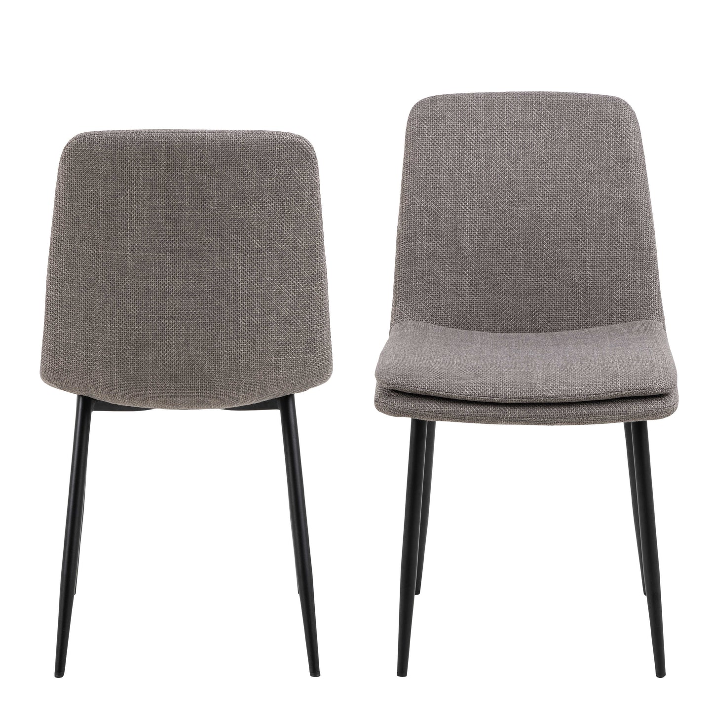 Set of 4 Mosslight Grey Upholstered Dining Chairs