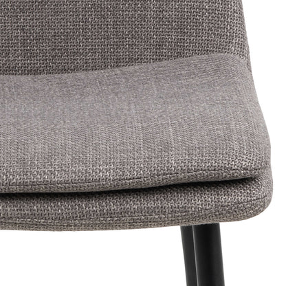 Set of 4 Mosslight Grey Upholstered Dining Chairs