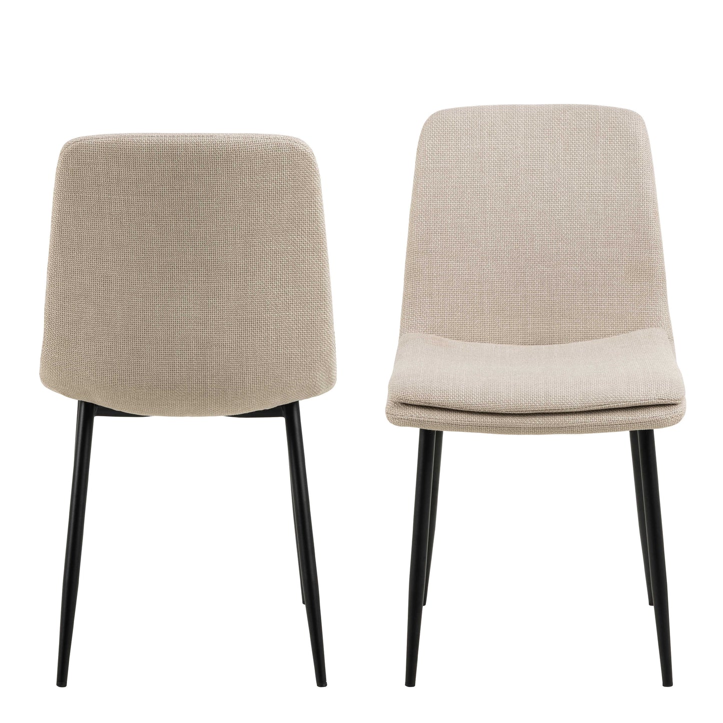 Set of 4 Mosslight Beige Upholstered Dining Chairs