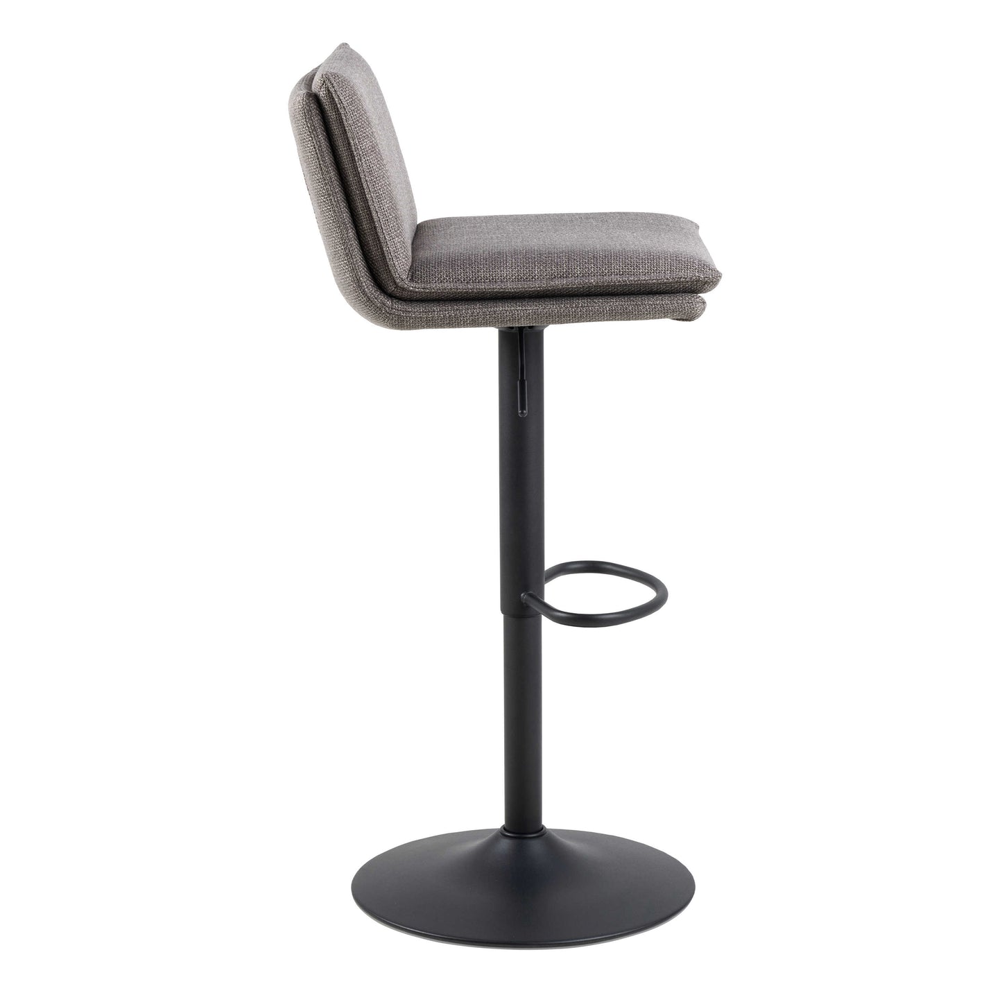 Mossfield Light Grey Brown Height Adjustable Swivel Bar Stool