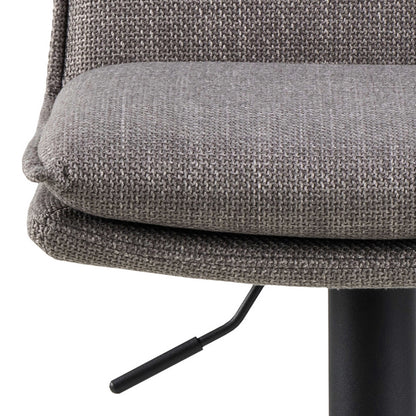 Mossfield Light Grey Brown Height Adjustable Swivel Bar Stool