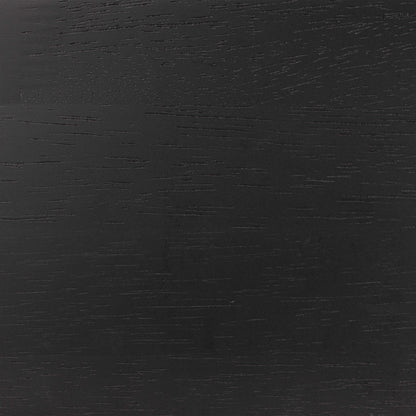 Set of 2 Black Wooden Dining Chairs Modern Slatted Back