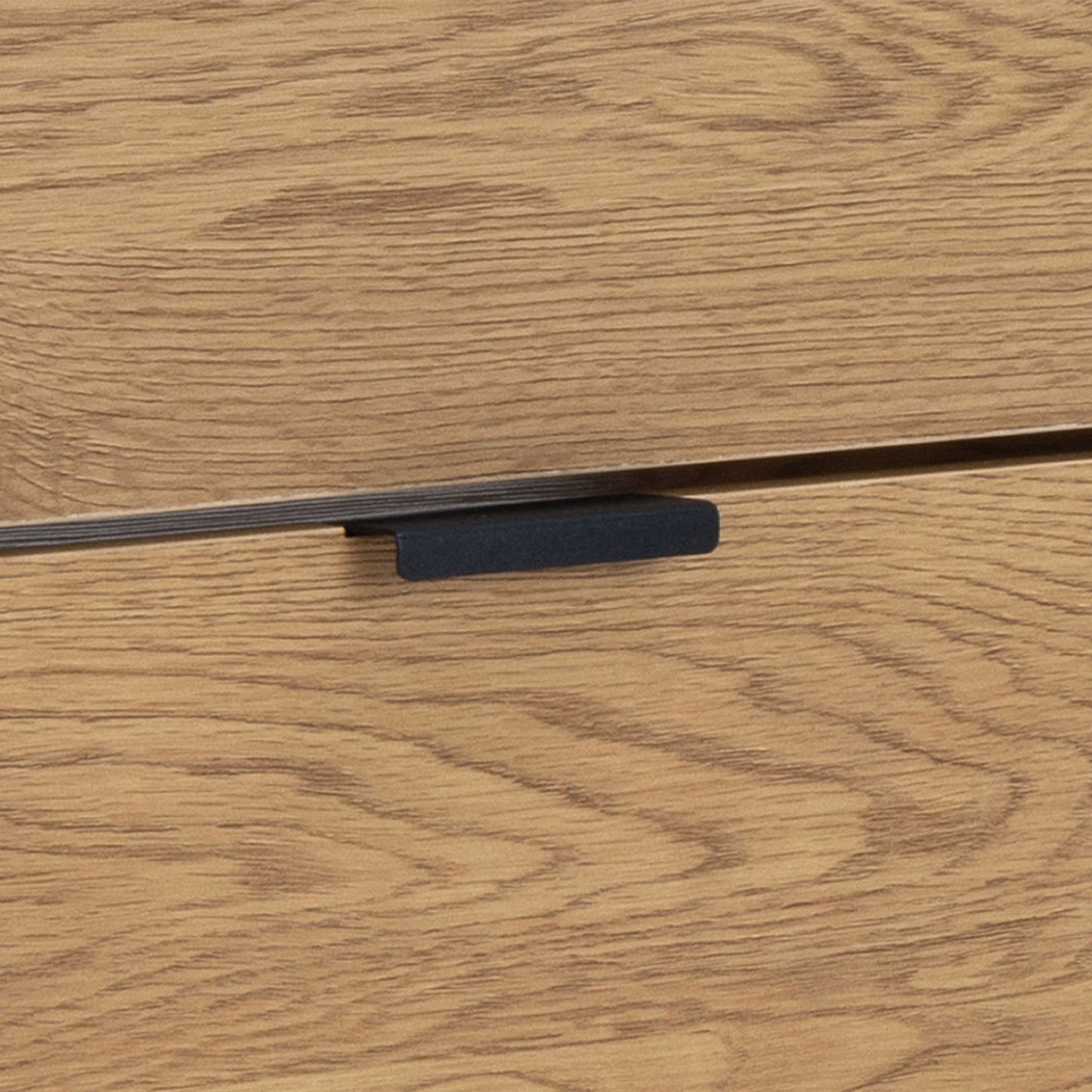 Taipei Black and Oak Wood 3 Drawer Shoe Cabinet