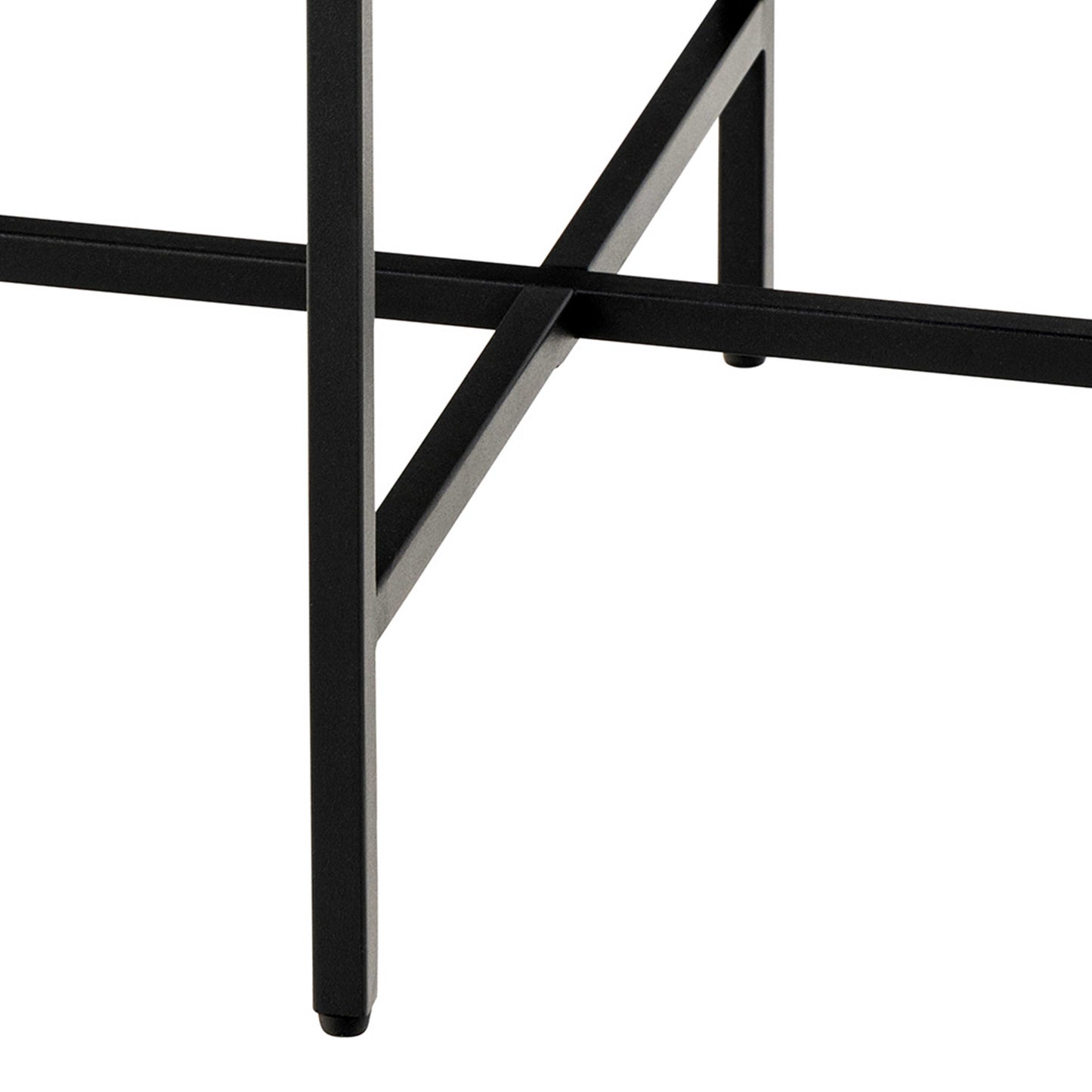 Odense Black Izmir Round Side Table Metal Legs
