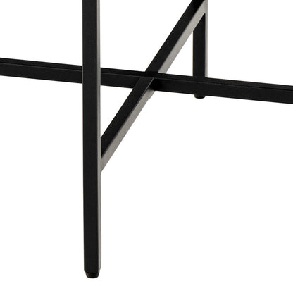Odense Black Izmir Round Side Table Metal Legs
