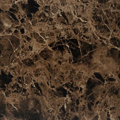 Set of 2 Lille Brown Marble Effect Round Coffee Table