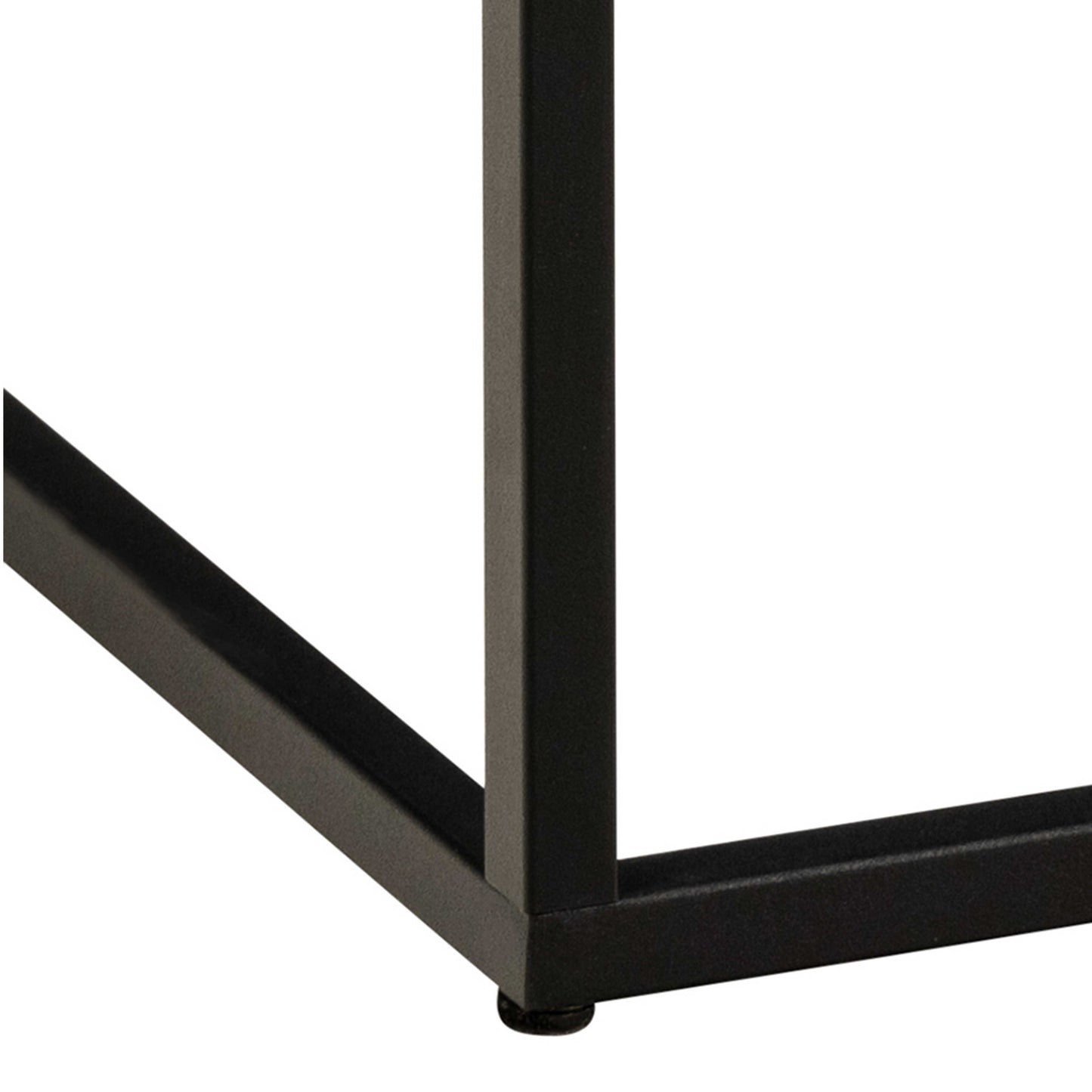 Hazelmere Black Marble Marquina Coffee Table Black Metal Legs