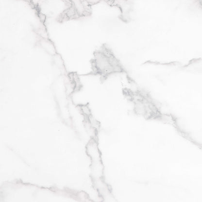 Hazelmere White Marble Carrara Coffee Table Black Metal Legs