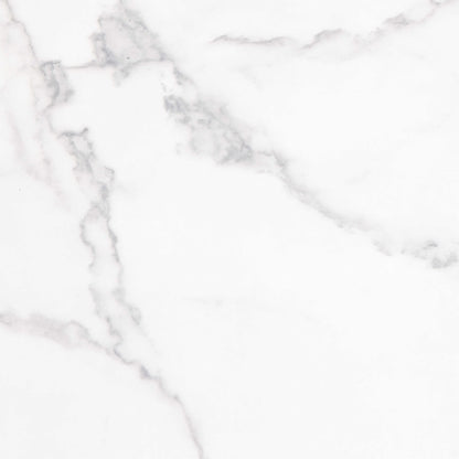 Hazelmere White Marble Carrara Coffee Table Black Metal Legs