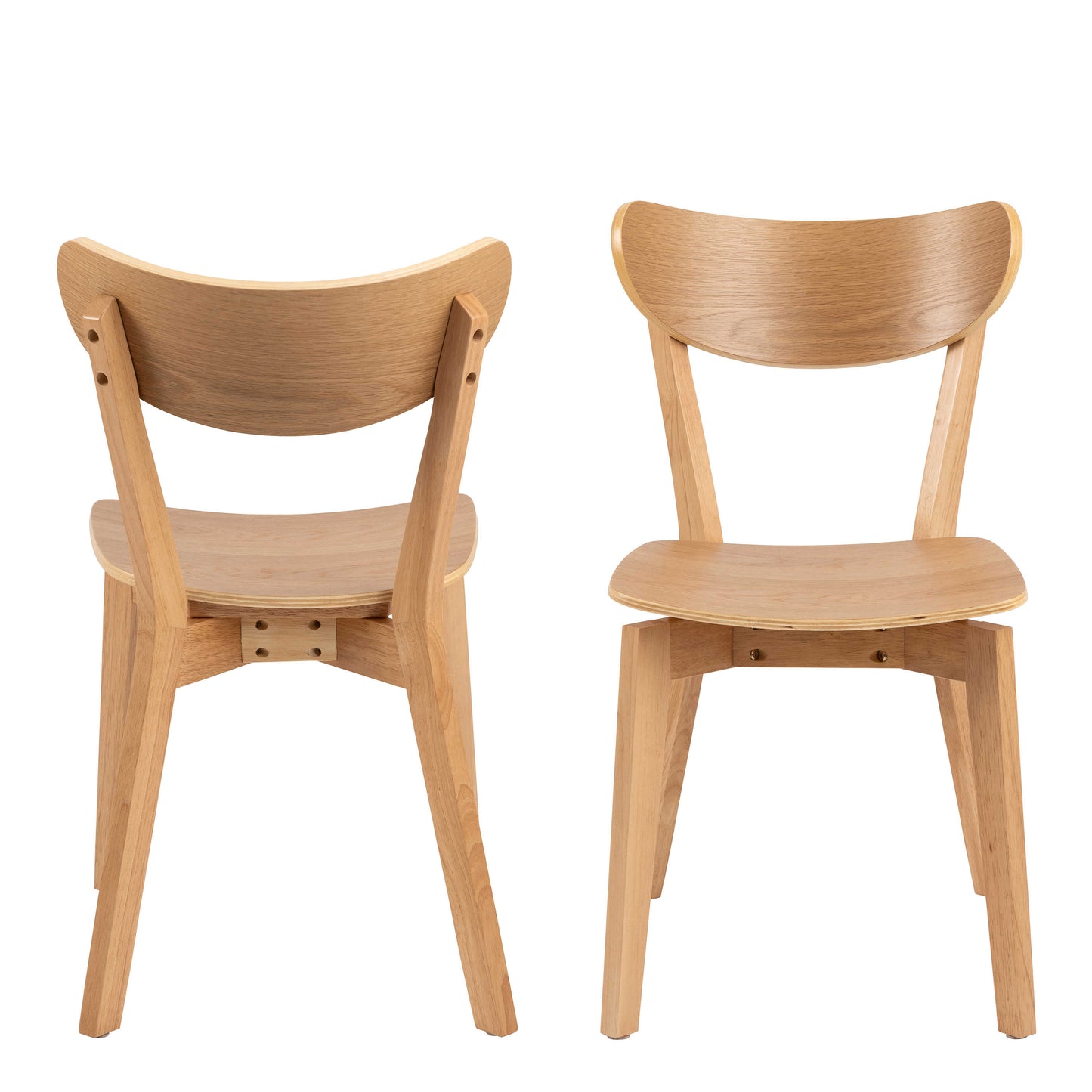Set of 2 Saffron Natural Oak Effect Dining Chairs