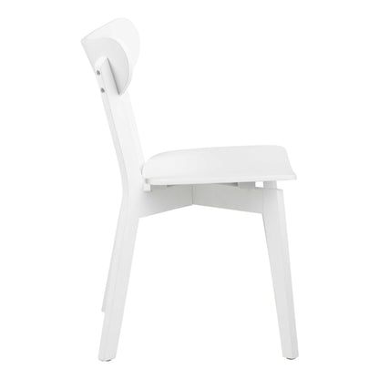 Set of 2 Saffron White Wooden Dining Chairs