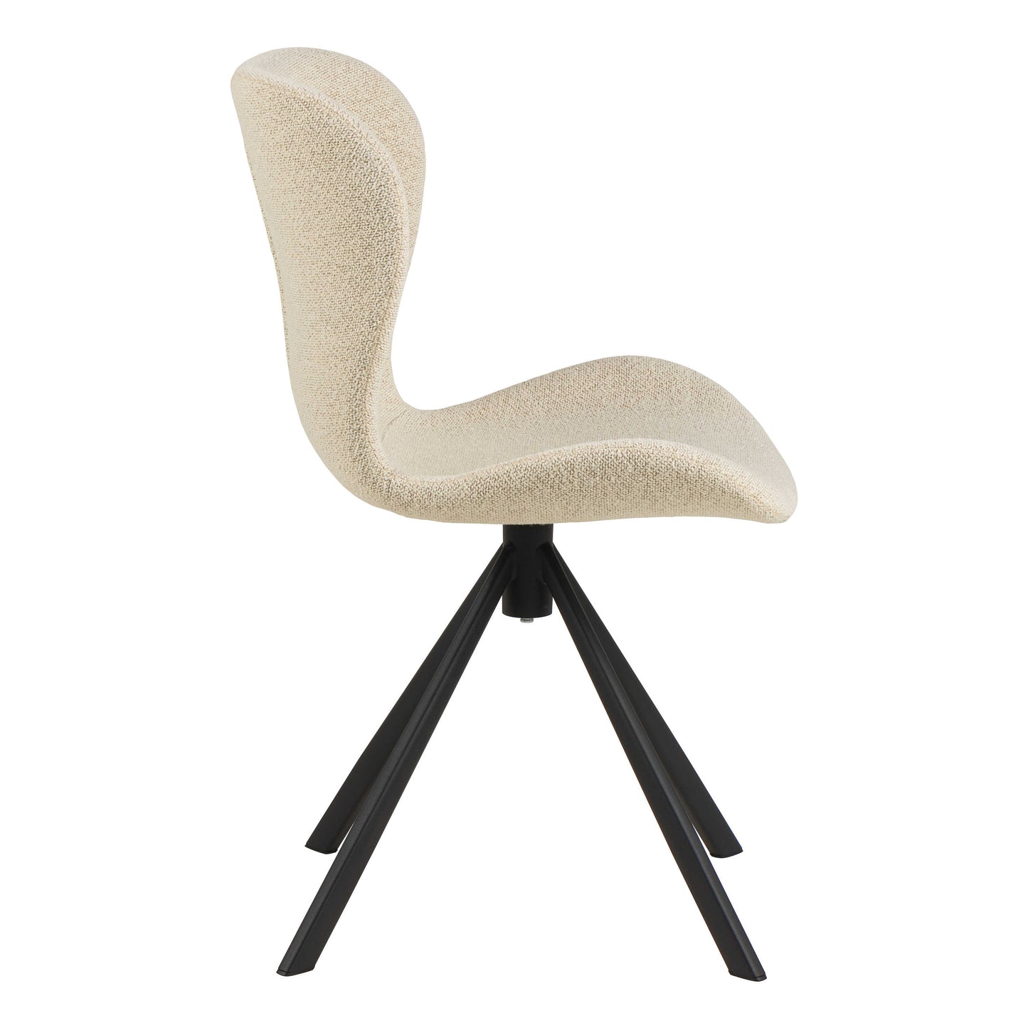 Set of 2 Acorn Upholstered Cream Swivel Dining Chairs