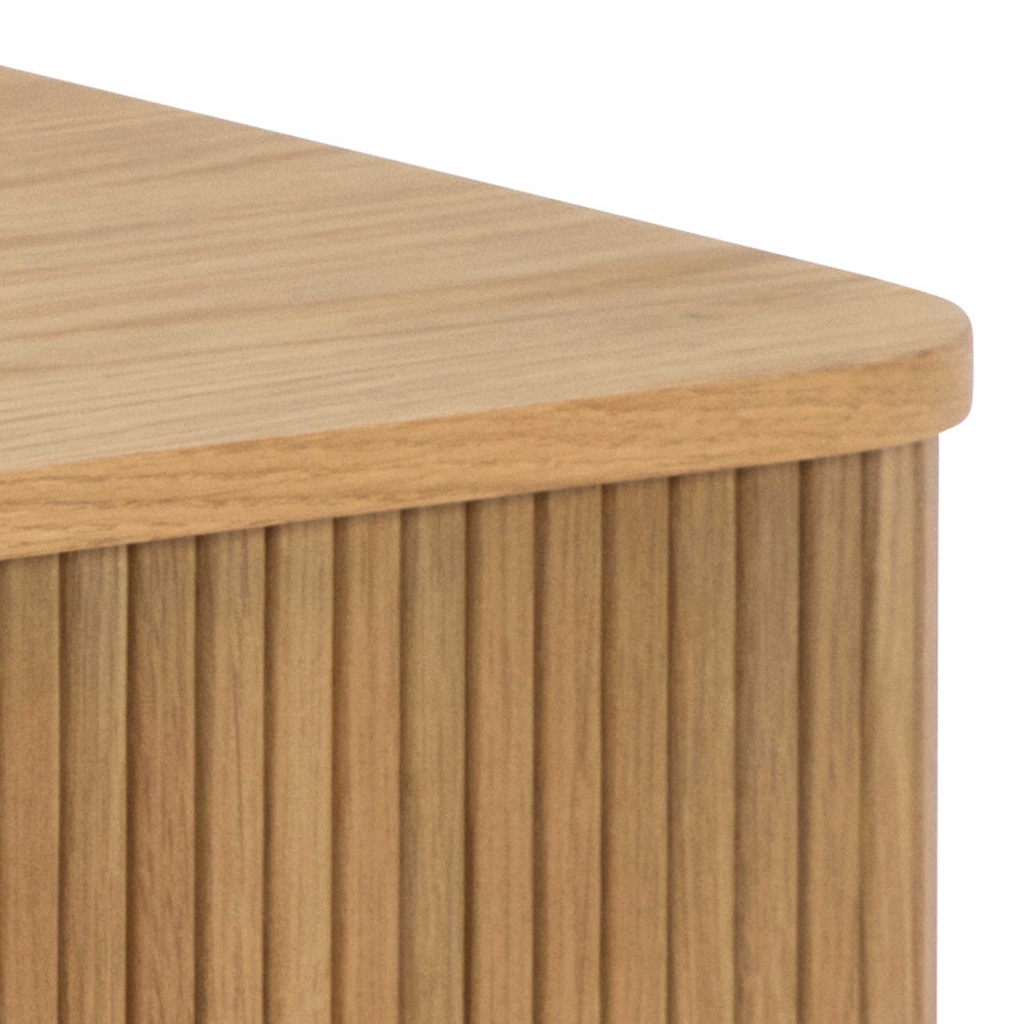 Copenhagen Natural Oak Wood Etched Coffee Table Tambour Door