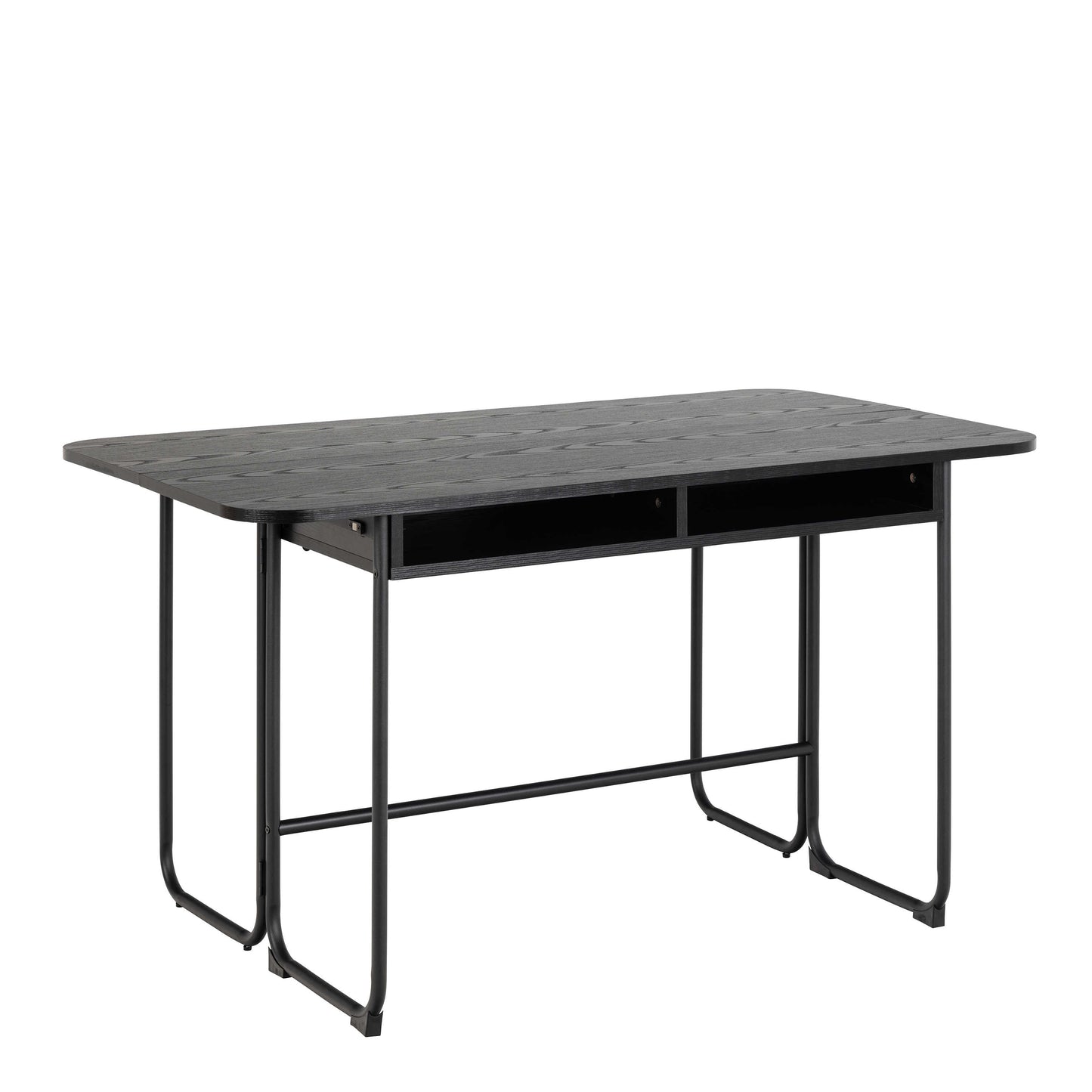 Tinglev 4 Seater Black Folding Dining Table