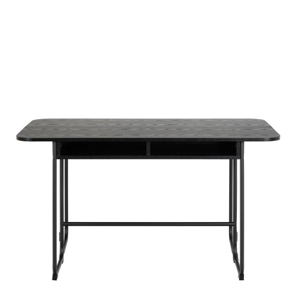 Tinglev 4 Seater Black Folding Dining Table