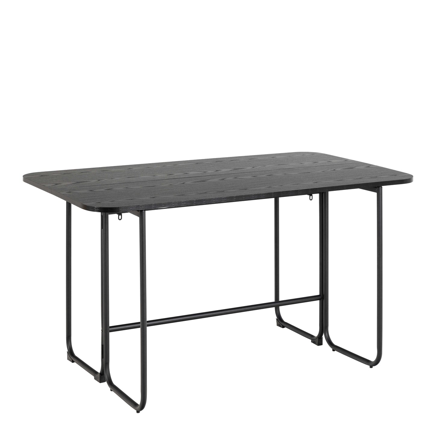 Tinglev 4 Seater Black Folding Dining Table