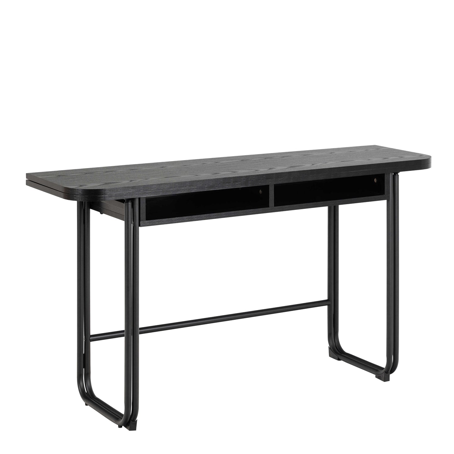 Tinglev 4 Seater Black Folding Dining Table