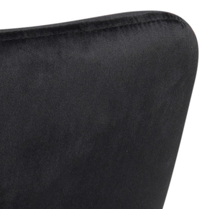 Set of 2 Haderslev Black Upholstered Dining Chair with Armrest