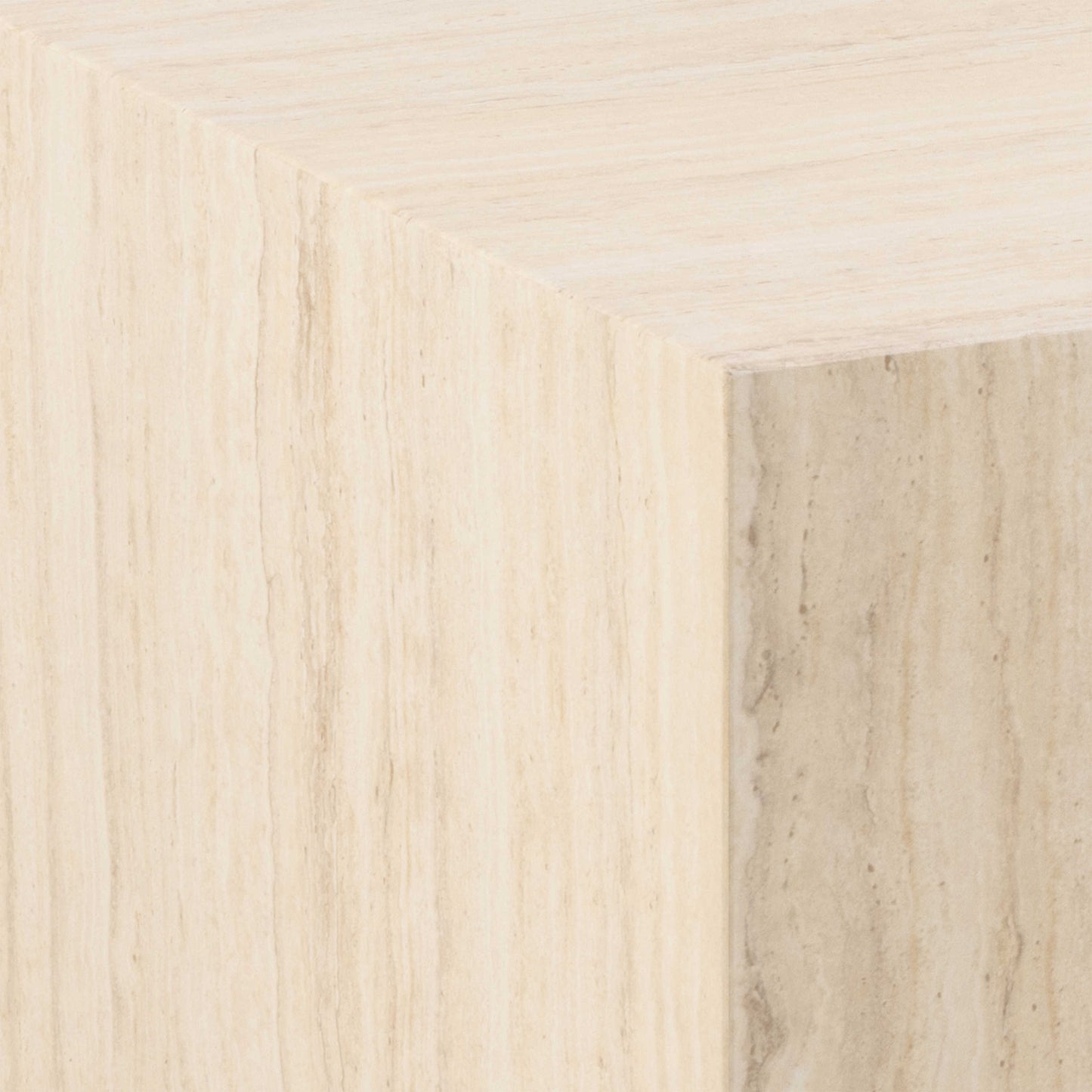 Munkebo Light Travertine Marble Square Coffee Table