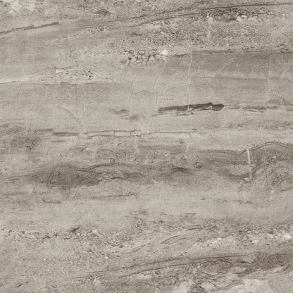 Set of 2 Lille Grey Marble Effect Round Pedestal Side Tables