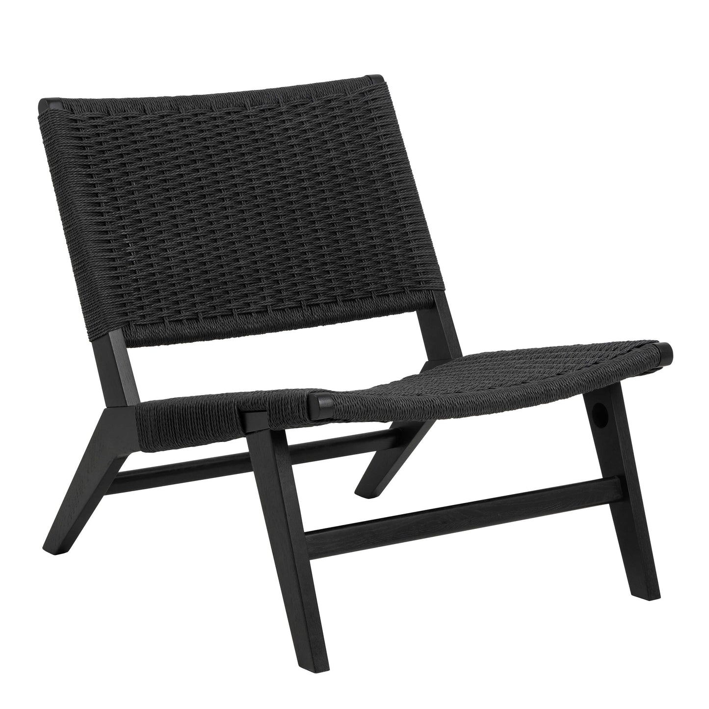 Wigletree Black Wood Lounge Chair