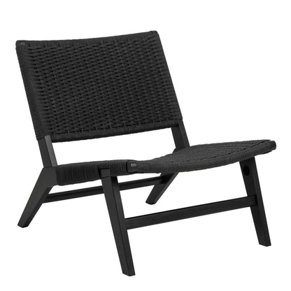 Wigletree Black Wood Lounge Chair