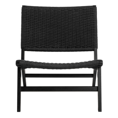 Wigletree Black Wood Lounge Chair