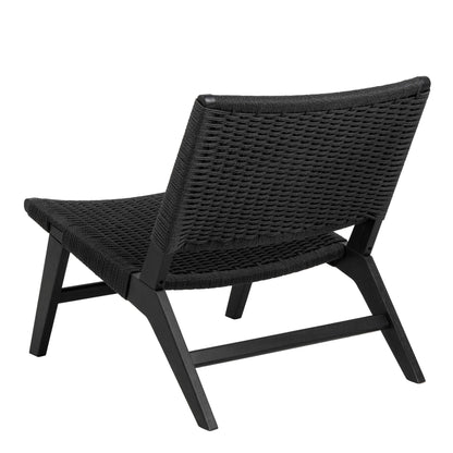 Wigletree Black Wood Lounge Chair
