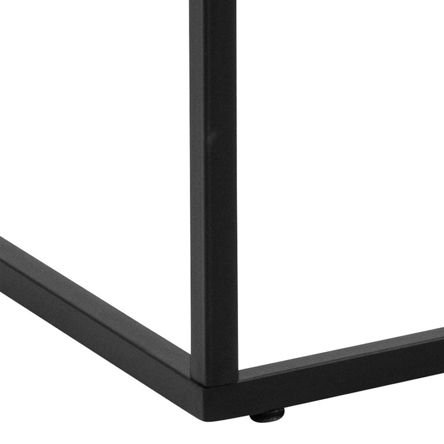 Hazelmere White Marble Carrara Coffee Table Black Metal Legs