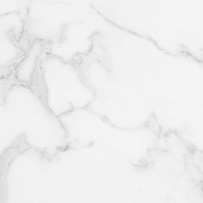 Hazelmere White Marble Carrara Coffee Table Black Metal Legs