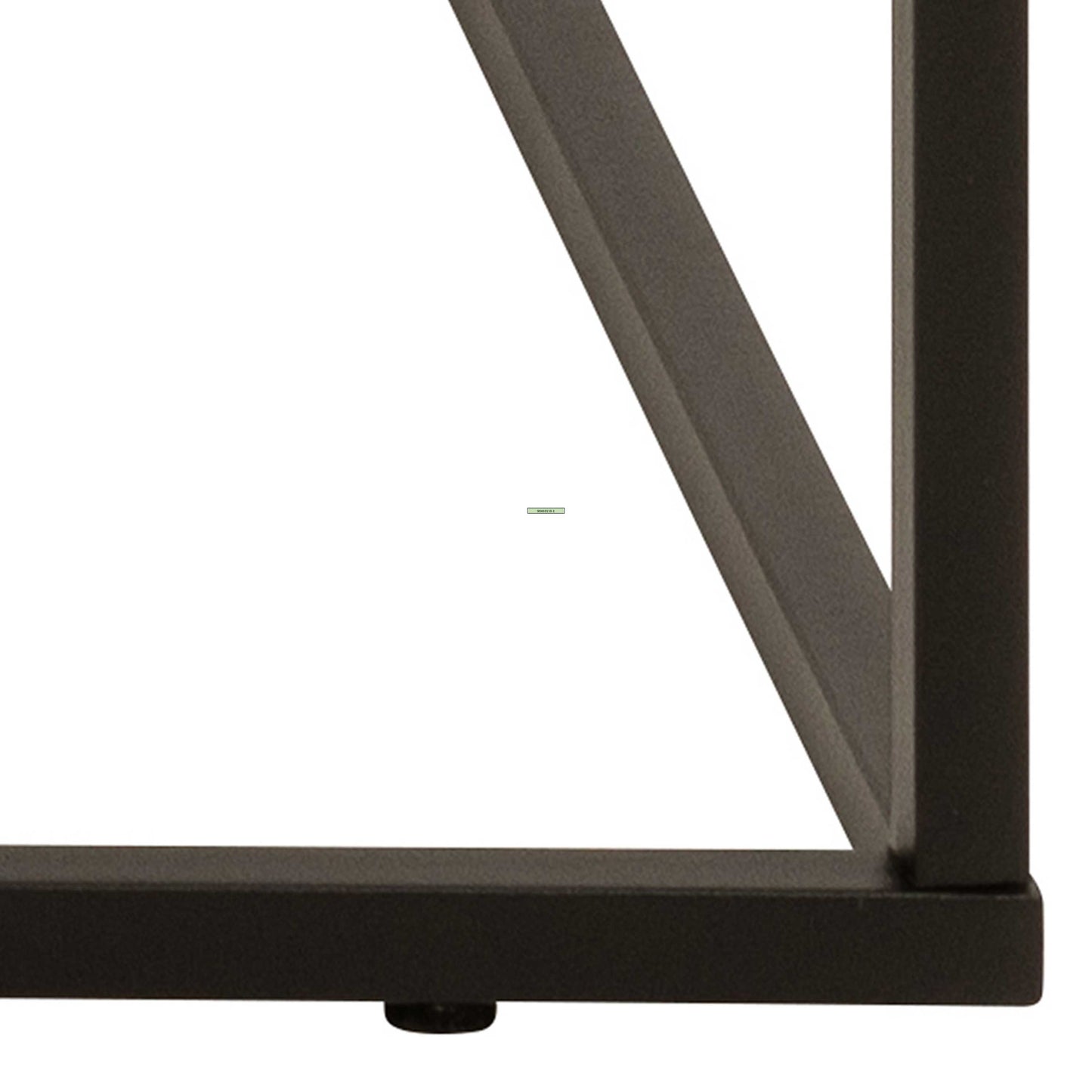 Hazelmere Travertine Table Black Metal Legs