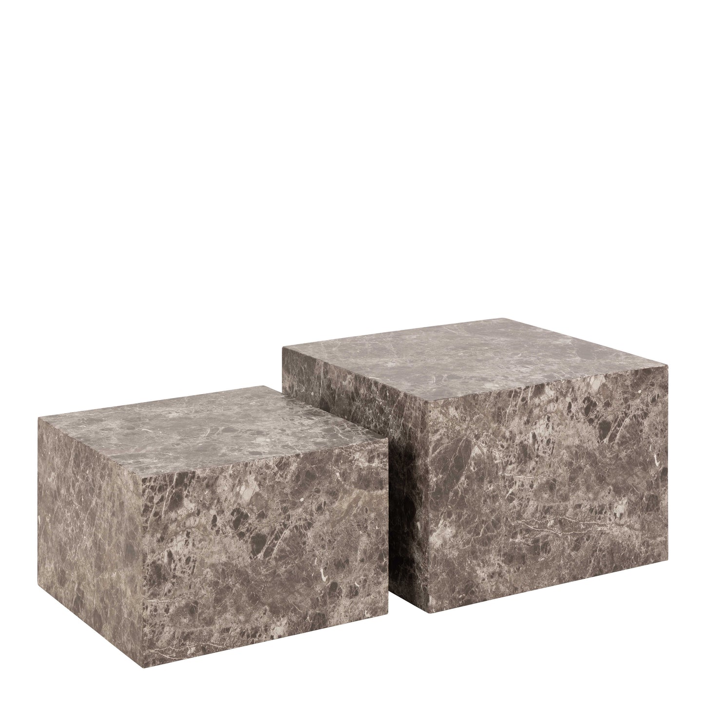 Munkebo Light Brown Square Coffee Table Set of 2