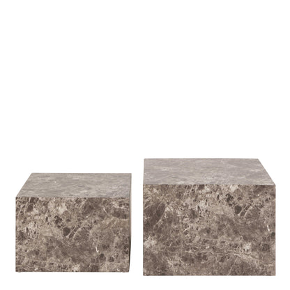 Munkebo Light Brown Square Coffee Table Set of 2