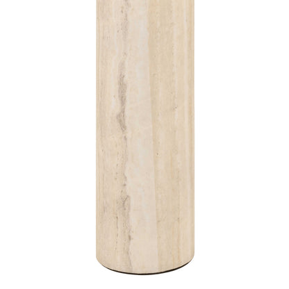 Frankfurt Rectangular Travertine Look Coffee Table Rounded Corners