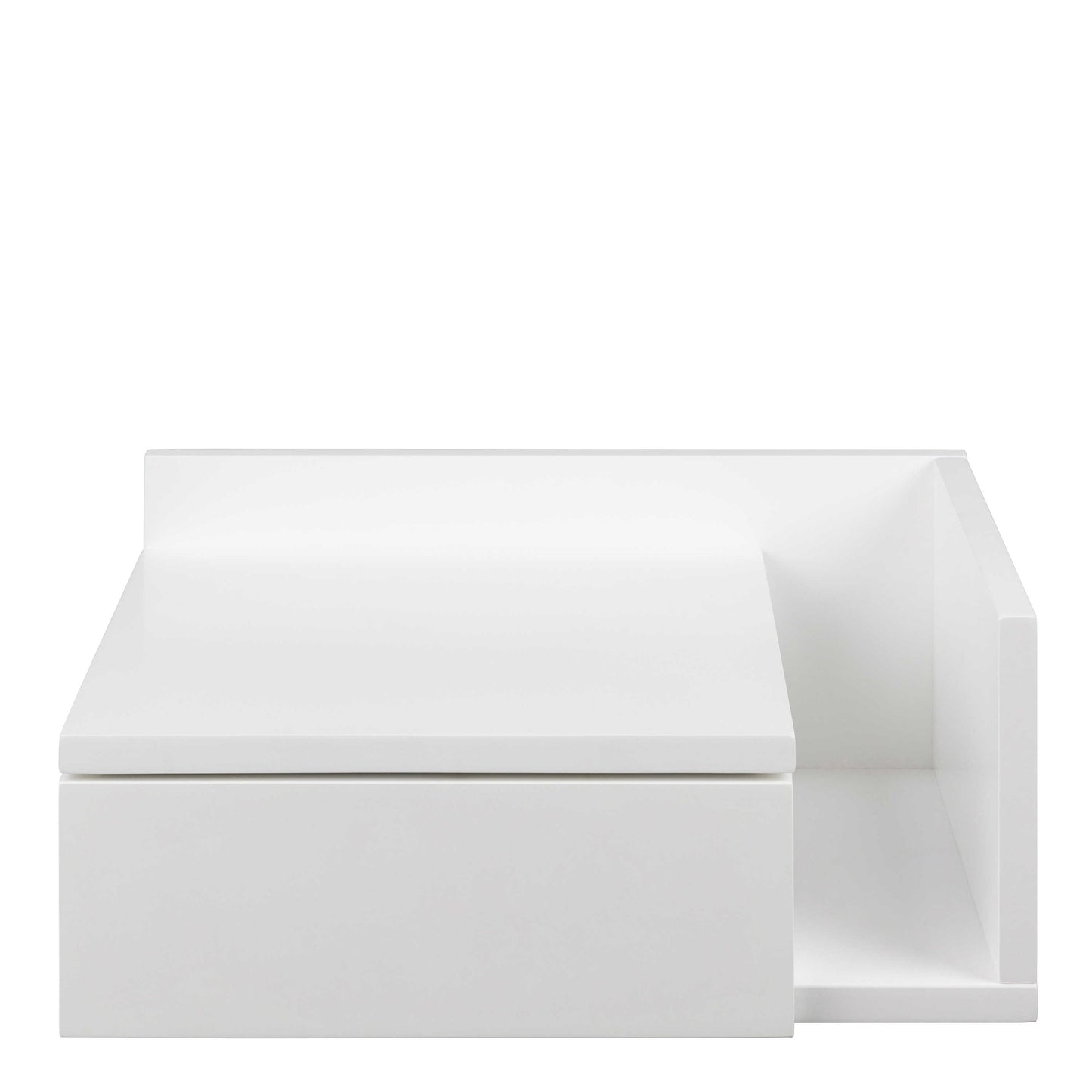 Sydney 1 Drawer Wall Mounted White Square Bedside Table