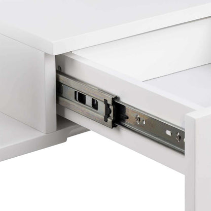 Sydney 1 Drawer Wall Mounted White Square Bedside Table