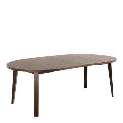 Jyvaskyla 120cm Dark Oak Wood Round Extendable Dining Table