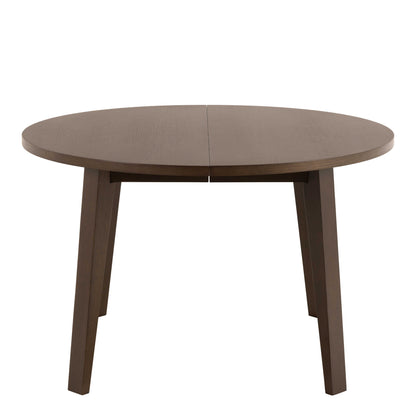 Jyvaskyla 120cm Dark Oak Wood Round Extendable Dining Table